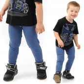 Legginsy - Getry chłopięce Długie legginsy Spodnie Jeans 104 - miniaturka - grafika 1