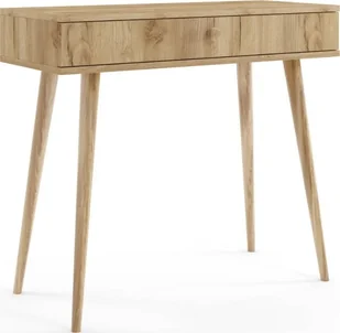 Konsola LEBEL dąb craft złoty MELIMEBLE - Biurka - miniaturka - grafika 1
