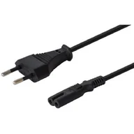 Kable - Kabel SAVIO CL-100 (2-Pin F - Euro M; 1,8m; kolor czarny) - miniaturka - grafika 1