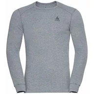 Koszulki męskie - ODLO ODLO Męska koszulka z okrągłym dekoltem L/S Active Warm Eco T-shirt Szary Odlo stal szary melanż XXL 159102 - miniaturka - grafika 1