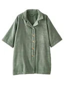 Szlafroki dla dzieci - vertbaudet Szlafrok w kolorze zielonym - miniaturka - grafika 1