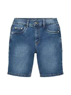 Spodenki damskie - TOM TAILOR Chłopcy bermudy jeans szorty 1035009, 10152 - Mid Stone Bright Blue Denim, 128 - miniaturka - grafika 1