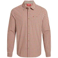 Koszulki sportowe męskie - Koszula Craghoppers NosiLife Nuoro Check Long Sleeved Shirt Rozmiar: M / Kolor: pomarańczowy - miniaturka - grafika 1