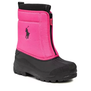Buty dla dziewczynek - Śniegowce Polo Ralph Lauren RF103670 S BAJA PINK NYLON/NAVY W/ NAVY PP - grafika 1