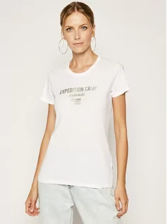 Koszulki i topy damskie - Napapijri T-Shirt Sonthe W N0YIKR Biały Regular Fit - grafika 1