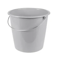 Inne artykuły do sprzątania - Wiadro z uchwytem metalowym Erik 10 l szare keeeper - miniaturka - grafika 1