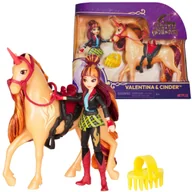 Lalki dla dziewczynek - Unicorn Academy Akademia Jednorożców Zestaw Figurki Valentina & Cinder dziewczyna i jednorożec + akcesoria - miniaturka - grafika 1