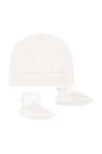 Czapeczki dla niemowląt - Michael Kors czapka i kapcie niemowlęce kolor biały - grafika 1