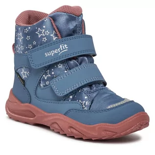 Buty dla dziewczynek - Śniegowce Superfit GORE-TEX 1-009236-8010 S Blue/Pink - grafika 1