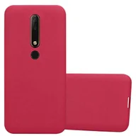Etui i futerały do telefonów - Cadorabo pokrowiec ochronny na Nokia 6.1 w kolorze czerwonym etui na telefon komórkowy TPU Etui Cover Case - miniaturka - grafika 1