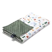 Koce i narzuty dla dzieci - LA MILLOU LEKKI KOC MINKY - L - FRENCH RIVIERA BOY - KHAKI - miniaturka - grafika 1