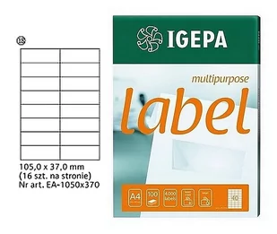 Igepa 105*37mm etykiety (100ark.) - Etykiety do drukarek - miniaturka - grafika 1