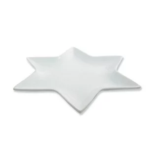 Orion Patera na ciasto porcelanowa Gwiazda, biała, 27 cm - Tace i patery - miniaturka - grafika 1