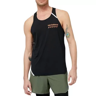 Koszulki męskie - Koszulka New Balance MT31240BK - czarna - grafika 1