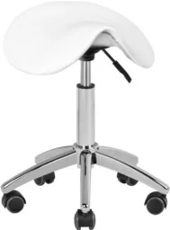Taboret kosmetyczny am-302 biały - Meble kosmetyczne - miniaturka - grafika 1