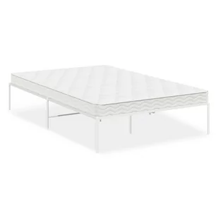 Metalowa rama łóżka, biała, 135x190 cm Lumarko! - Łóżka - miniaturka - grafika 3