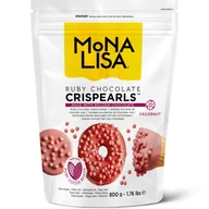 Dodatki do ciast w proszku - Mona Lisa Crispearls perełki Ruby rubinowa czekolada 800 g - miniaturka - grafika 1