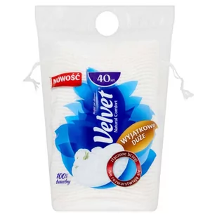 Velvet Płatki kosmetyczne Natural Comfort owalne 40szt - Waciki, płatki i patyczki kosmetyczne - miniaturka - grafika 1