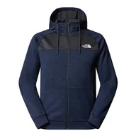 Bluzy męskie - Bluza męska The North Face Reaxion Fleece Full-Zip Hoodie 0A8CNP9U21 - granatowo-czarna - miniaturka - grafika 1