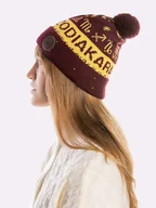 Czapki damskie - czapka zimowa ZODIAKARA o prezent dla zodiakary i astrofanki - miniaturka - grafika 1