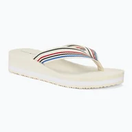 Klapki i japonki damskie - Japonki damskie Tommy Hilfiger Wedge Stripes Beach Sandal calico - miniaturka - grafika 1