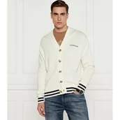 Swetry męskie - Guess Jeans Kardigan Varsity Loose fit - miniaturka - grafika 1