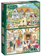 Puzzle - Jumbo Puzzle 2x500 Falcon Letni wieczór w pubie G3 - miniaturka - grafika 1