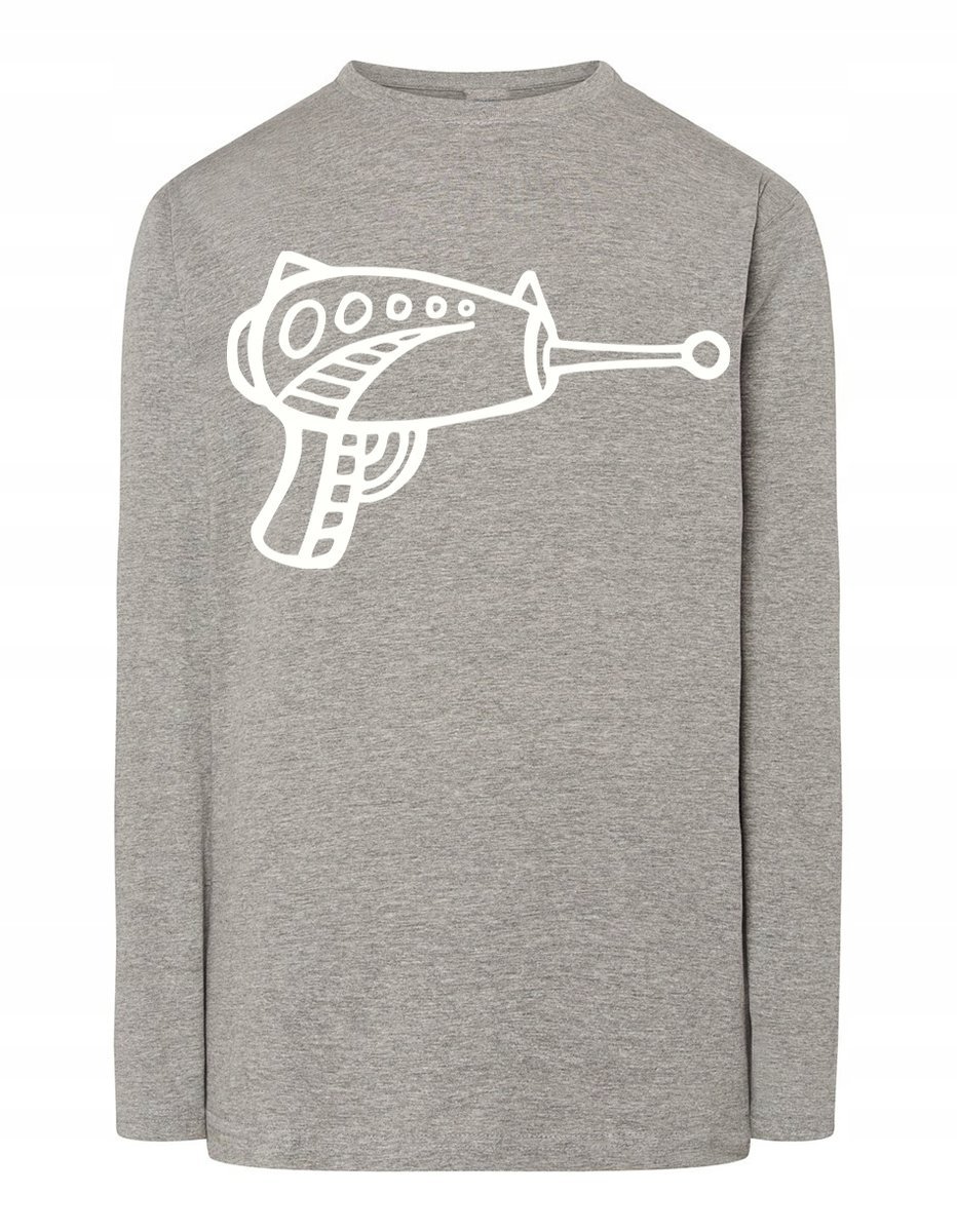 Longsleeve męski fajny nadruk BROŃ BLASTER r.S