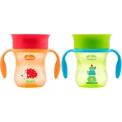 Kubki dla dzieci - Chicco Kubek 360° do nauki samodzielnego picia 200 ml : Kolor - Pomarańczowy - miniaturka - grafika 1