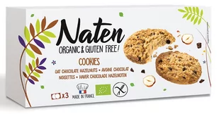 NATEN (ciastka bezglutenowe) Ciastka Owsiane z Czekoladą i Orzechami laskowymi Bezglutenowe BIO 120 g - NATEN - Ciastka - miniaturka - grafika 1