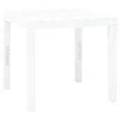Stoły ogrodowe - vidaXL Stół ogrodowy, biały, 78 x 78 x 72 cm, plastikowy - miniaturka - grafika 1