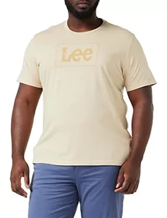 Koszulki męskie - Lee T-shirt męski Ss Box Tee, safari, XXL - grafika 1