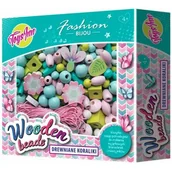 Prace ręczne dla dzieci - Koraliki drewniane kwiaty 450szt. - STnux - miniaturka - grafika 1