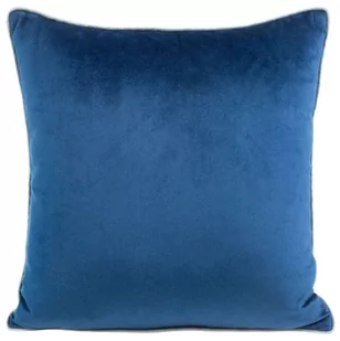 Poszewka welwetowa, 40x40, granatowa i srebrna dwustronna z lamówką, JQF-12 - Poszewki na poduszki - miniaturka - grafika 1