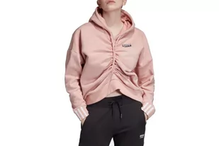 adidas Ruched Hoodie EC0782 damska bluza różowa - Bluzy damskie - miniaturka - grafika 1