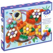 Prace ręczne dla dzieci - Obrazki z pomponów Zestaw kreatywny Ptaszki Djeco - miniaturka - grafika 1