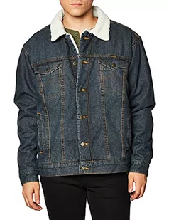 Wrangler Męska kurtka dżinsowa 74256rt Cowboy Cut Western z podszewką (1 opakowanie), Sherpa/Denim, L - Kurtki męskie - miniaturka - grafika 1