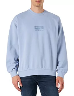 Wrangler Męska bluza z logo Crew, Kentucky Blue, 4XL - Bluzy męskie - miniaturka - grafika 1