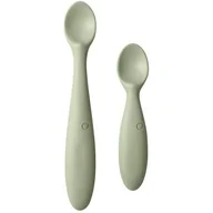 Sztućce dla dzieci - Bibs Spoon Set Sage 2 Łyżeczki Silikonowe - miniaturka - grafika 1