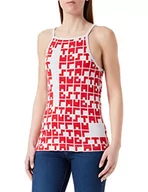 Koszulki i topy damskie - G-STAR RAW Women's Printed Tank top Cropped Ultra Slim T-shirt, wielokolorowy (Oyster Mushroom/Acid red Tetris D263-D966), XS, Wielokolorowy (Oyster Mushroom/Acid Red Tetris D263-d966), XS - miniaturka - grafika 1