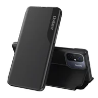 Etui i futerały do telefonów - Etui pokrowiec z klapką i podstawką do Xiaomi Redmi 11A / Poco C55 / Redmi 12C Eco Leather czarne HURTEL - miniaturka - grafika 1