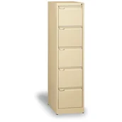Szafy biurowe - B2B Partner Metalowa szafa kartotekowa A4, 5 szuflad, beżowy 178665 - miniaturka - grafika 1