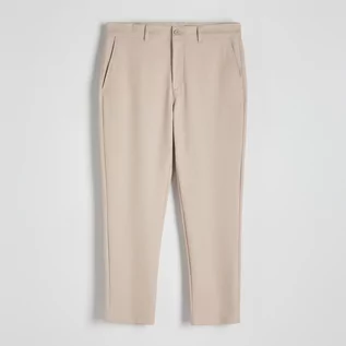 Spodnie męskie - Reserved - Spodnie chino slim fit - Beżowy - grafika 1