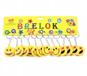 Breloki - BUŹKI EMOJI EMOTKI ŻÓŁTY BRELOK DO KLUCZY PREZENT DLA DZIECI 12SZT - miniaturka - grafika 1