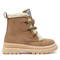Buty dla dziewczynek - Botki Garvalin 231560-B Brązowy - miniaturka - grafika 1