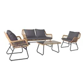 Meble ogrodowe - Zestaw mebli Natural szaro-brązowy - miniaturka - grafika 1