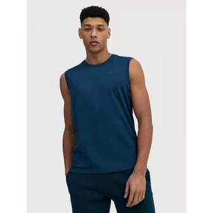 Koszulka Męska Bez Rękawów 4F Tank Top Denim SS23TSLEM016-32S - Koszulki sportowe męskie - miniaturka - grafika 1