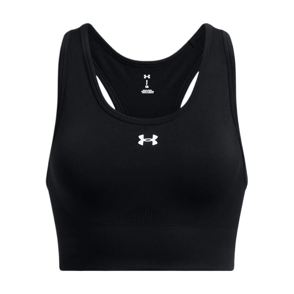 Biustonosz damski Under Armour Vanish Seamless Mid Bra Black/White L