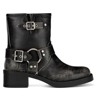 Botki damskie - Botki Jenny Fairy HY96158-10 Szary - miniaturka - grafika 1