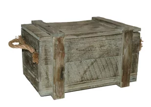 Skrzynia drewniana patynowana duża - Pudełka i szkatułki - miniaturka - grafika 1